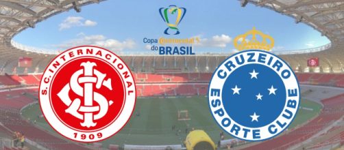 Internacional x Cruzeiro com transmissão ao vivo na Rede Globo. (Fotomontagem)
