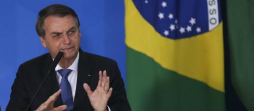 Bolsonaro durante evento no Palácio do Planalto. (Antonio Cruz/Agência Brasil)