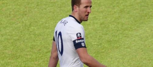 Harry Kane in a game against Colchester United in the FA Cup. Source: Wikimedia Commons.