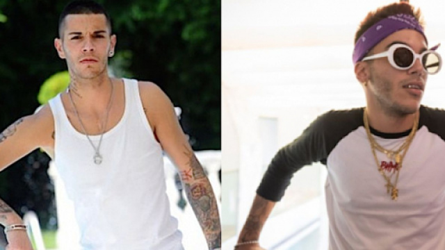 Emis Killa a sinistra, Sfera Ebbasta a destra.