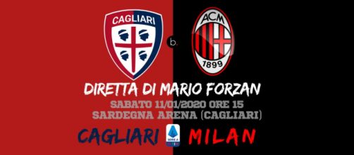Serie A: Giornata 19 - Cagliari - Milan alle ore 15 del 11 Gennaio 2020.