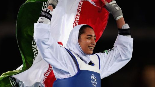 First Iranian woman to win Olympic medal says she has defected - Axios - axios.com