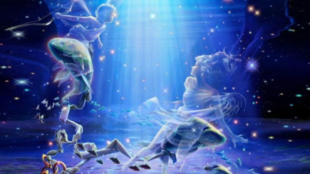 Una rappresentazione del segno zodiacale dei Pesci