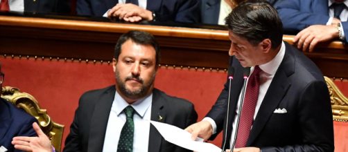 L'ex vicepremier Matteo Salvini e il presidente del consiglio Giuseppe Conte