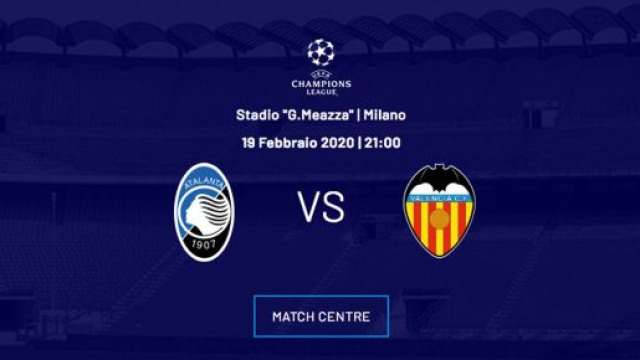 Biglietti Atalanta-Valencia in vendita dal 16 gennaio