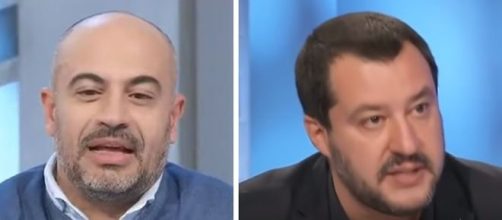 Il senatore Gianluigi Paragone e Matteo Salvini.