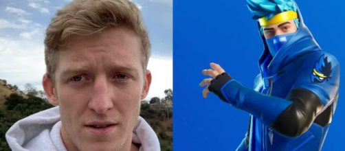 "Fortnite" streamers react to Ninja's skin. [Image Credit: Own work - Screenshot taken from Tfue's YouTube combined with in-game screenshot]