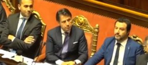 Luigi Di Maio, Giuseppe Conte e Matteo Salvini ai tempi del governo Lega-M5S.