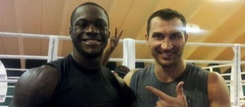 Deontay Wilder e Wladimir Klitschko nel 2014.