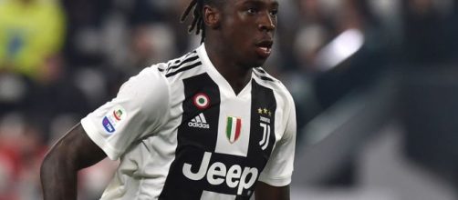 Moise Kean ai tempi della Juventus.