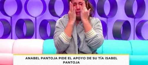 Anabel Pantoja llorando en el confesionario de 'El tiempo del descuento'