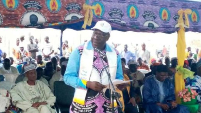 Le Ministre de la Jeunesse et de l'Education Civique lors du lancement de la campagne du double scrutin du 9 févier 2020 (c) Odile Pahai