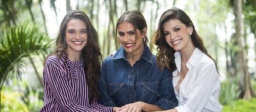 Deborah Secco, Juliana Paiva e Vitória Strada vivem um trio de protagonista na trama. (Divulgação/TV Globo)