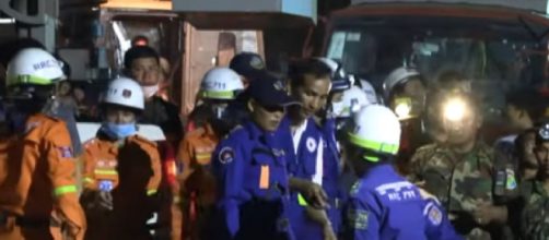 Many killed in Cambodian building collapse. [Image source/CGTN YouTube video]