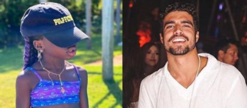 Ator comentou sobre os lábios de Titi, filha de Gio Ewbank e Bruno Gagliasso. (Reprodução/Instagram/@gio_ewbank/@caiocastro)