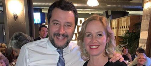Eleonora Cimbro con Matteo Salvini