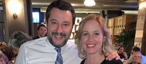 Eleonora Cimbro con Matteo Salvini