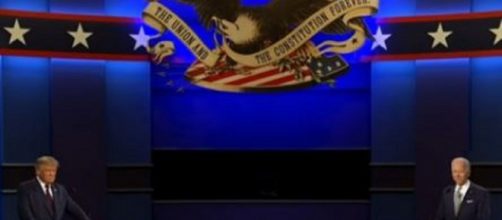 Joe Biden and Donald Trump clash during last night's debate. Screenshot via Wall Street Journal Youtube channel.