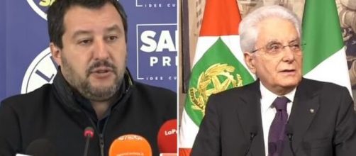 Matteo Salvini e Sergio Mattarella.