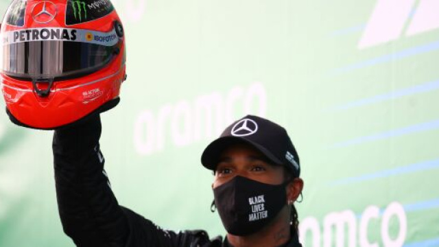 Lewis Hamilton raggiunge Michael Schumacher a quota 91 vittorie in Formula 1.
