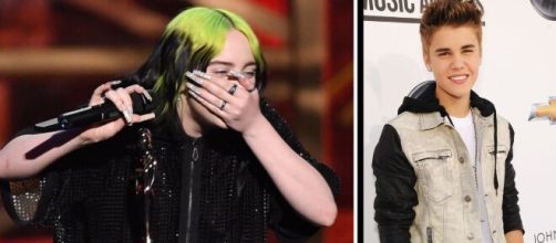 Billie Eilish surtou ao conhecer Justin Bieber. (Arquivo Blasting News)