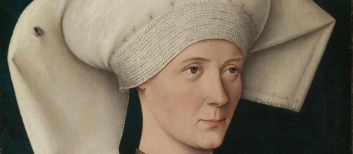 Portrait of a Woman of the Hofer Family (circa 1470) by an unknown Swabian artist. [Image Source: Gandalf's Gallery/Flickr]