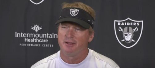 Gruden won a lone Super Bowl ring as head coach of the Buccaneers in 2002 (Image Credit: Raiders/YouTube)