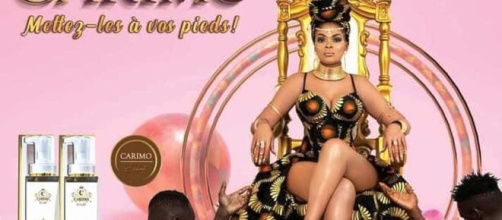 L'affiche de la marque de Cosmétique "Carimo" qui fait polémique au Cameroun (c) Odile Pahai