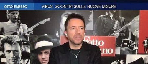 Andrea Scanzi scatenato contro Salvini e Meloni a Otto e mezzo.