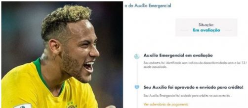 PF realiza buscas na casa de suspeito de usar nome de Neymar para receber auxílio. (Fotomontagem)