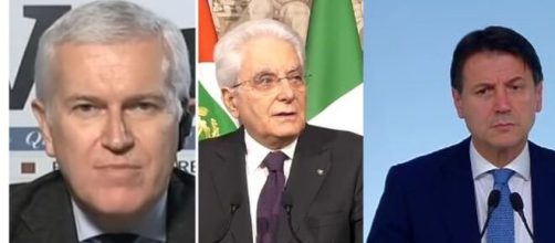 Maurizio Belpietro, Sergio Mattarella, Giuseppe Conte.