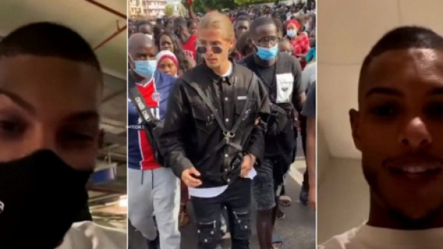 Dylan Thiry en voyage humanitaire en Afrique, il profite d'une manifestation pour faire croire à une rencontre avec ses fans sénégalais.