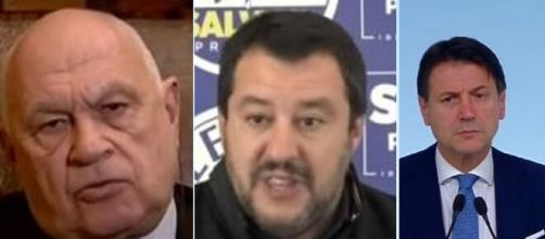 Carlo Nordio, Matteo Salvini e Giuseppe Conte.