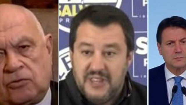 Carlo Nordio, Matteo Salvini e Giuseppe Conte.