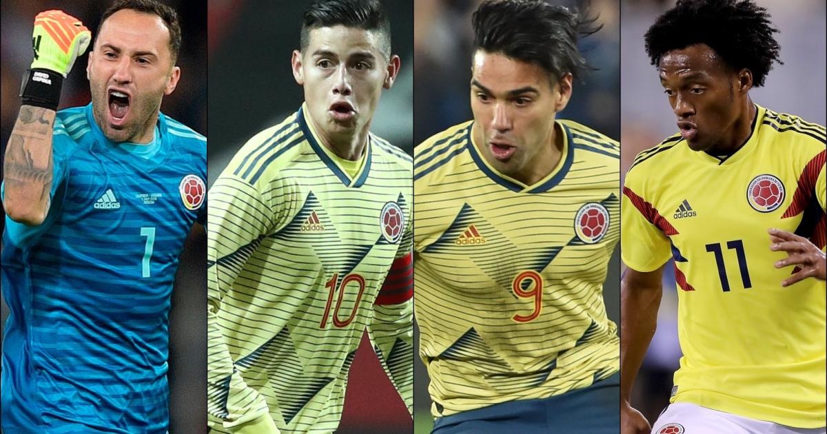 6 principais atletas convocados para a seleção colombiana pelo treinador Carlos Queiroz