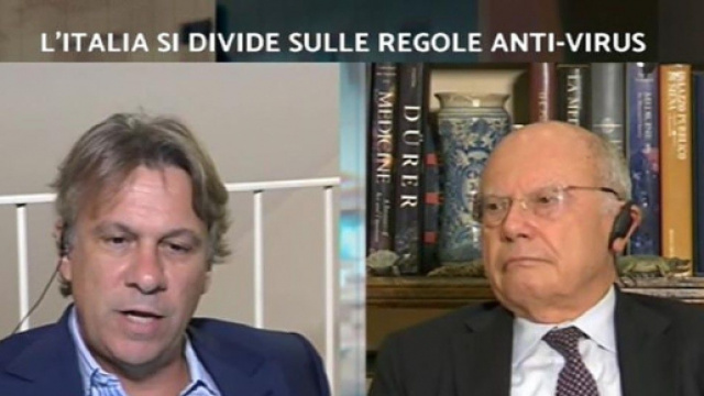 Stasera Italia: scontro tra Nicola Porro e Massimo Galli.