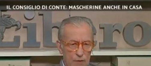 Mascherine anche in casa: Feltri si schiera con il governo Conte.