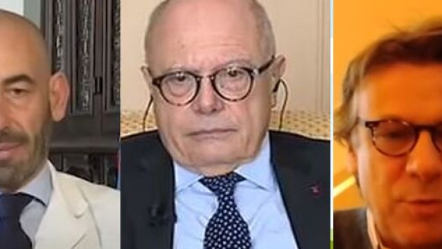 Matteo Bassetti, Massimo Galli e Nicola Porro.