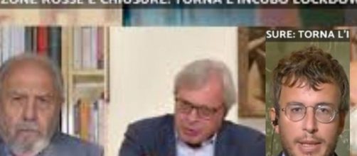 Stasera Italia, Antonio Caprarica contro Sgarbi e Fusaro.