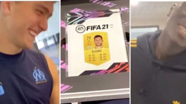 Les joueurs de l'OM découvrent leur note FIFA 21 - La vidéo fait le buzz - montage Photo Instagram