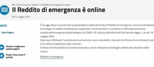 Inps, sono partite le domande per il reddito di emergenza.