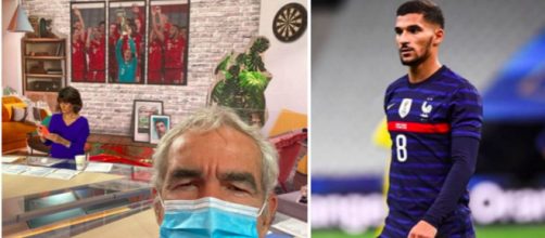 Raymond Domenech tacle Houssem Aouar - Photo Montage Instagram
