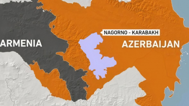 L'enclave Nagorno-Karabakh nel territorio dell'Azerbaigian con popolazione a maggioranza armena