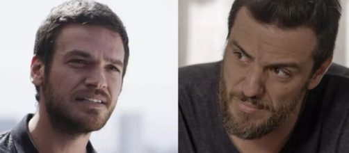 Rubinho e Caio em "A Força do Querer". (Fotomontagem)