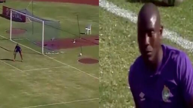 Riyad Mahrez auteur d'un but phénoménal avec l'Algérie face au Zimbabwe. (Montage photo).