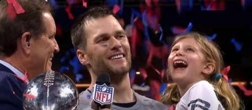 Brady and daughter Vivi celebrate the Patriots’ Super Bowl LIII win (Image Credit: NFL/YouTube)