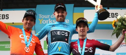 Il podio dell'ultima edizione del Tour de Yorkshire.