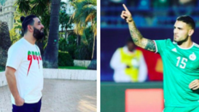 Andy Delort se moque de Mohamed Henni sur les réseaux sociaux et régale les fans. Source: Photo Montage ok