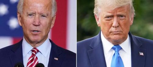 A disputa entre Joe Biden e Donald Trump movimenta o mundo. (Fotomontagem)