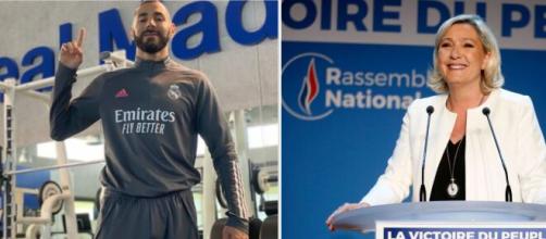 Karim Benzema répond au membre du rassemblement national qui l'a comparé à un terroriste. Source: Photo Montage